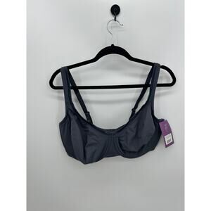 Dominique Anais Everyday Seamless Breathable Bra Women 40F Grey NWT Underwire